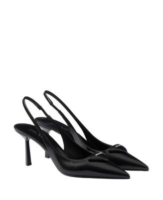 Women's Brushed Leather Slingback Pumps | Bloomingdale's (US)