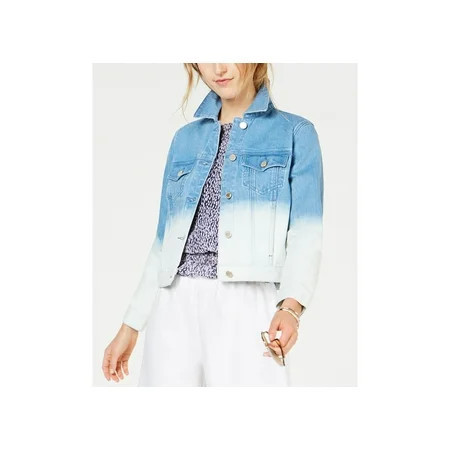 Michael Michael Kors Ombre Denim Jacket Angel Blue Wash XS | Walmart (US)
