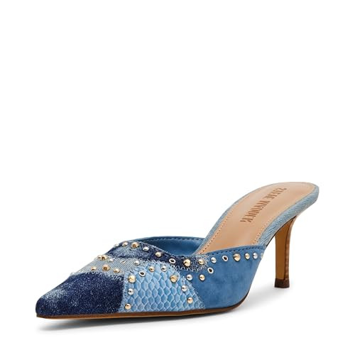 Steve Madden Women's Alexi Pump, Denim Mult Studded, 8 | Amazon (US)