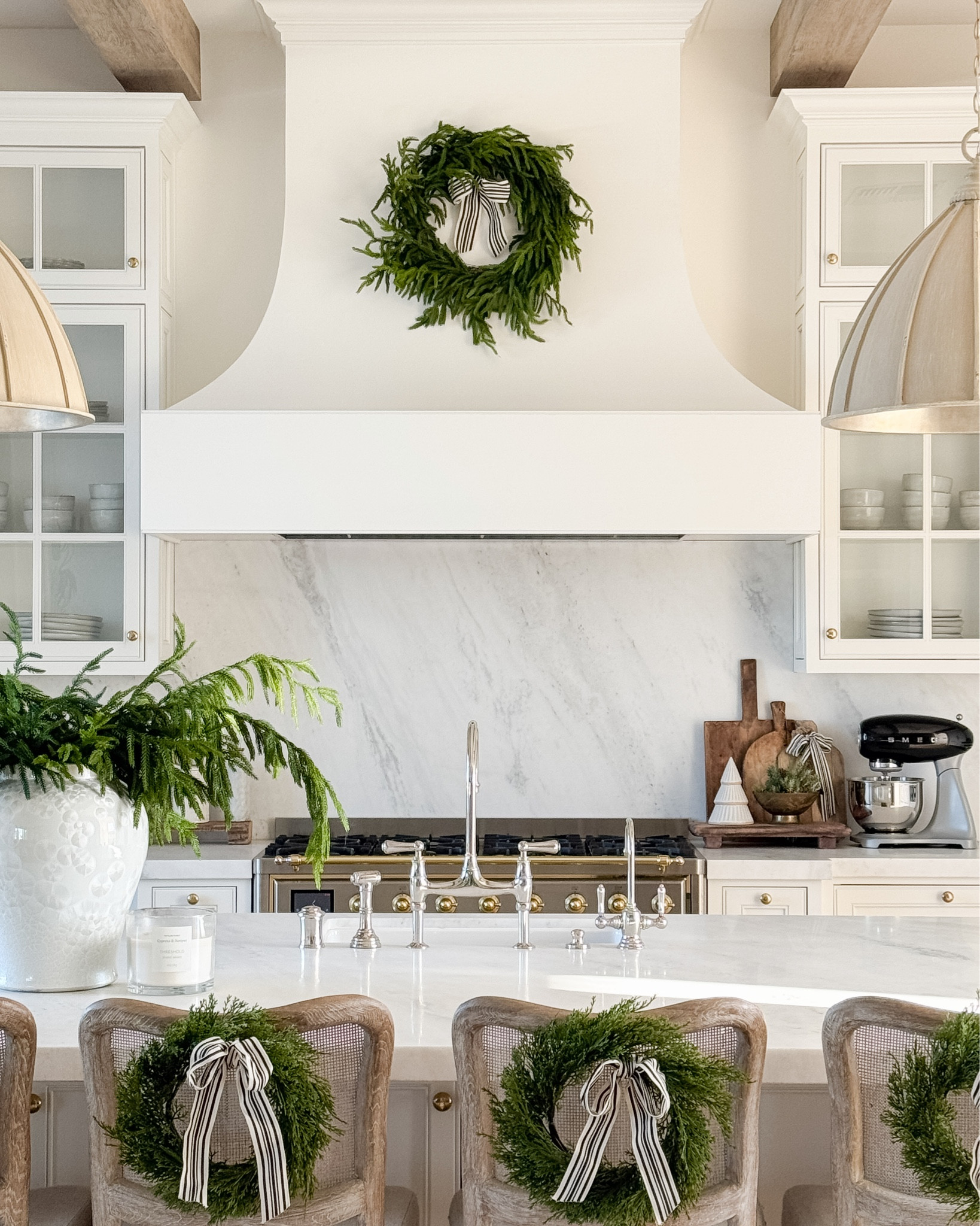 Inspo from last year!  Changing ribbon color this year, but my Norfolk wreaths, stems, garlands and small trees stay the same!  Use code WINTER25 for 25% off all Holiday & Greenery!

#LTKSeasonal #LTKHome #LTKSaleAlert