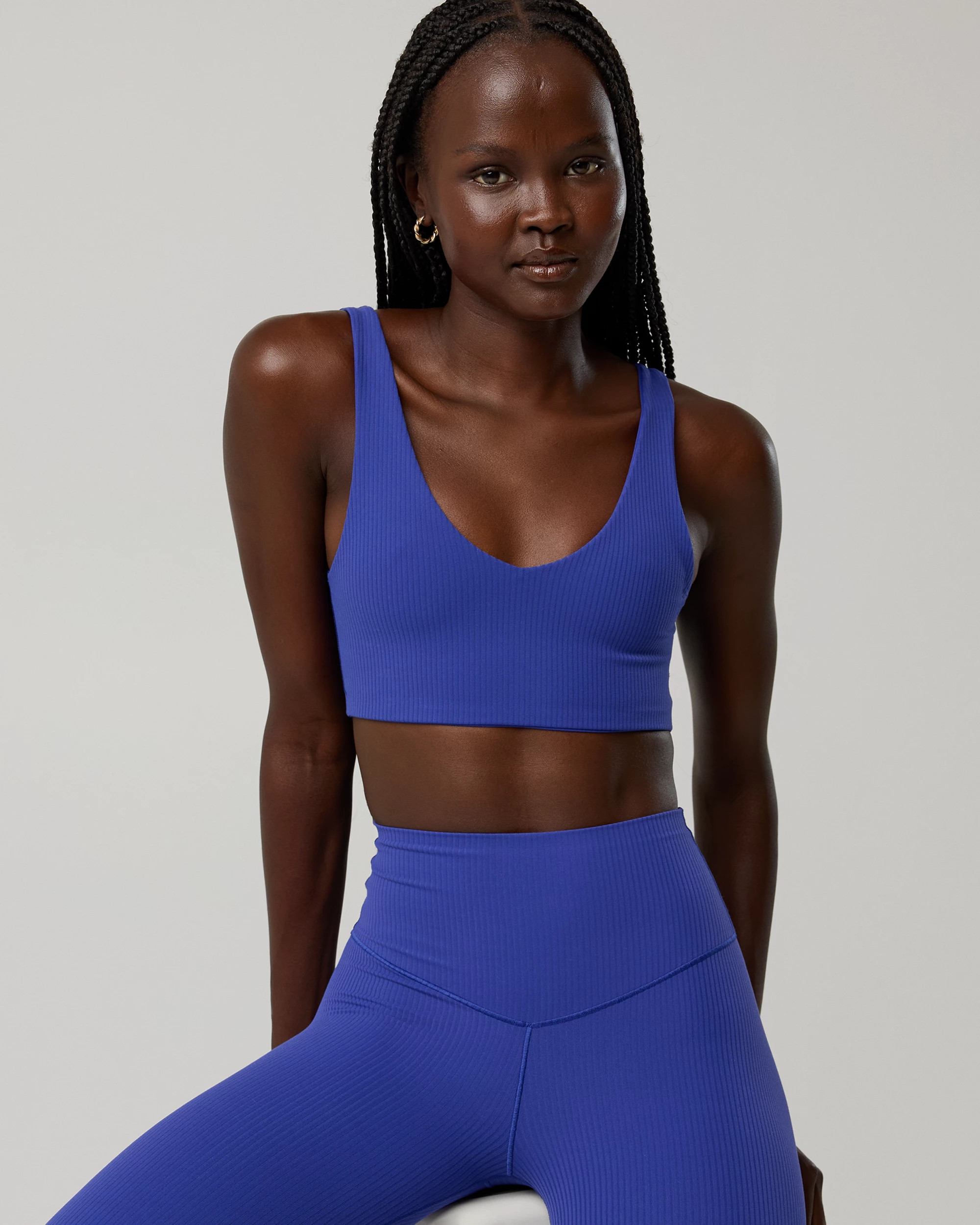 OFFLINE By Aerie Real Me XTRA Rib Switch Up V-Neck Sports Bra | Aerie