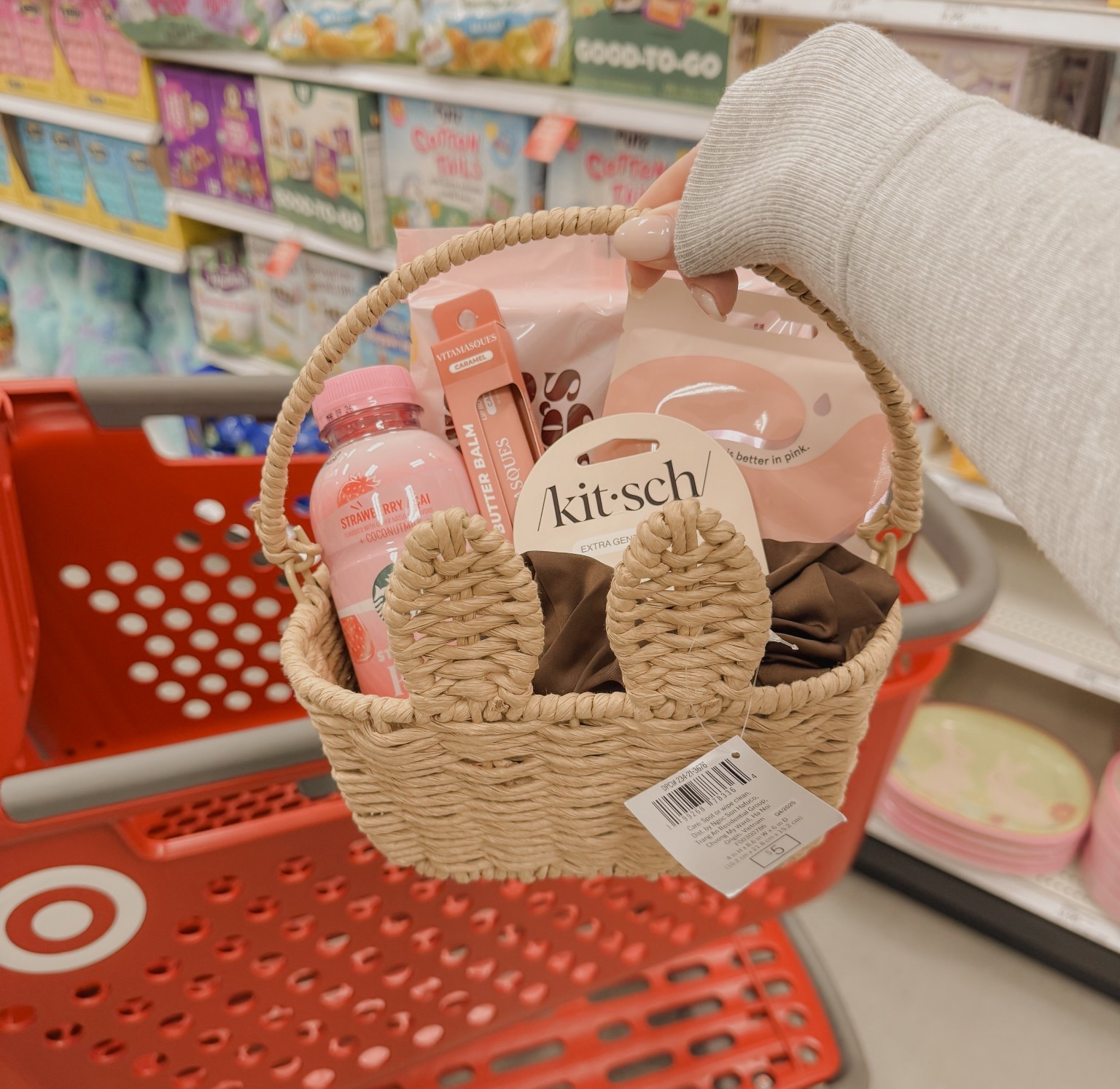 Target Easter Basket Idea🐰 

This adorable basket from the Dollar Spot makes is the perfect size for a small gift✨

🤎Grace & Stella Eye Patches
🤎Vitamasques Lip Balm
🤎Kitsch Scrunchies
🤎Starbucks Pink Drink
🤎Hersheys Candy


#LTKHome #LTKSeasonal #LTKBeauty