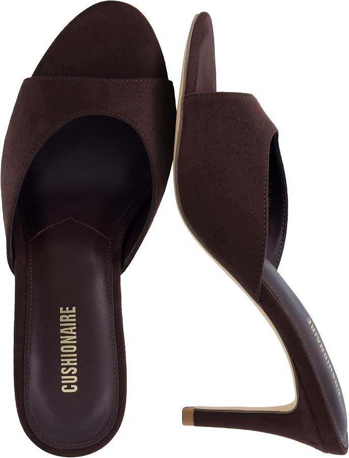 CUSHIONAIRE Elle Pointed Heel Womens Sandal, Open Toe Heeled Mule with Cushioned Memory and Stile... | Amazon (US)