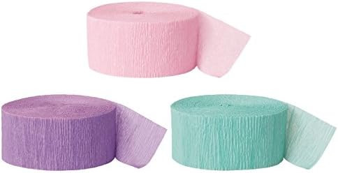 Andaz Press Crepe Paper Streamer Hanging Party Decorations Kit, 240-Feet, Pastel Pink, Lavender, ... | Amazon (US)