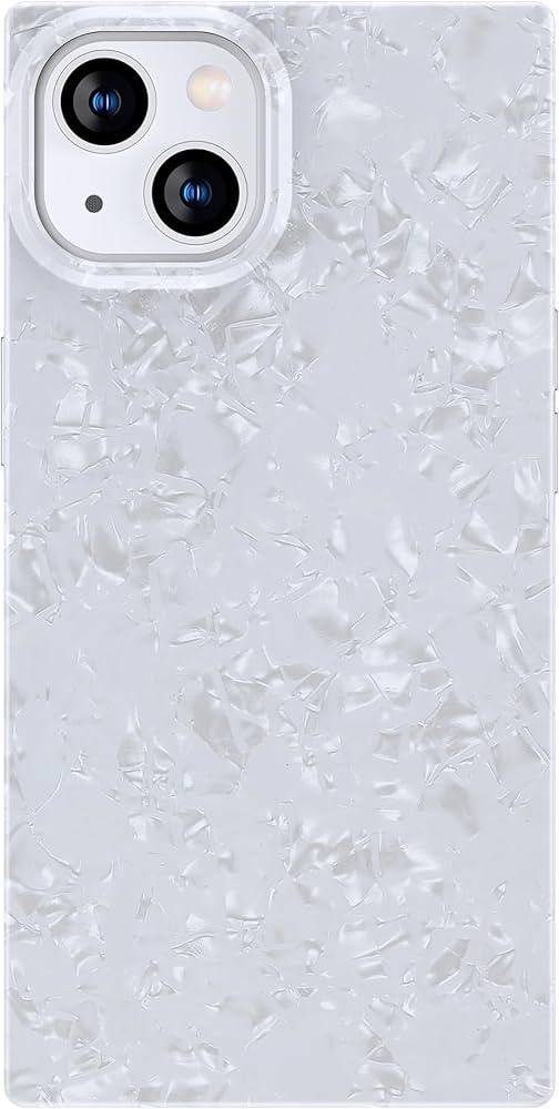 COCOMII Square Case Compatible with iPhone 13 - Slim, Glossy, Opalescent Pearl, Glittering Shell,... | Amazon (US)