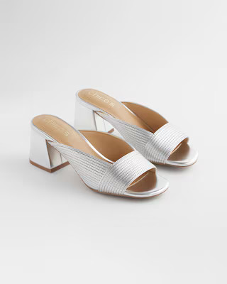 Vinia Metallic Rope Block Heels | Chico's