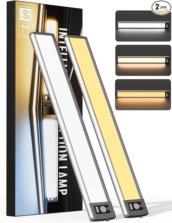 Under Cabinet Lighting with LED Numeric Display,3 Color Temps&Dimmable lights, Under counter ligh... | Amazon (US)