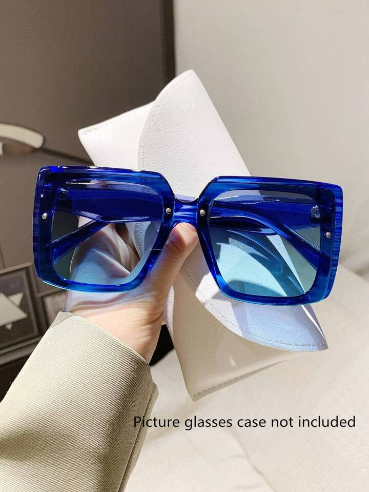 1pc Vintage Square Frame Stylish Sunshade Fashion Glasses For Vacation Beach Accessories For Wome... | SHEIN