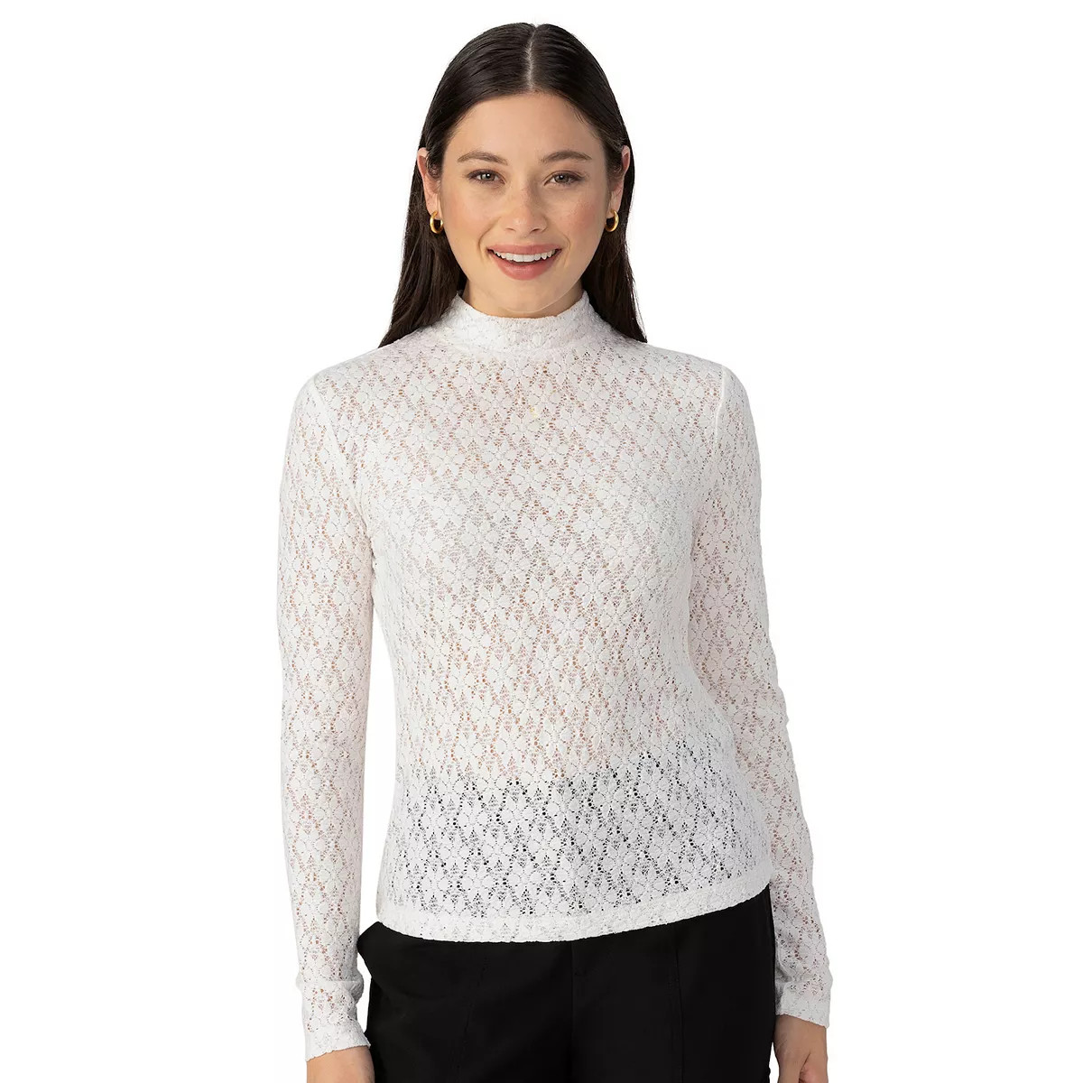 Women's Modern Supply by Sanctuary Long Sleeve Textured Mockneck Top | Kohl's