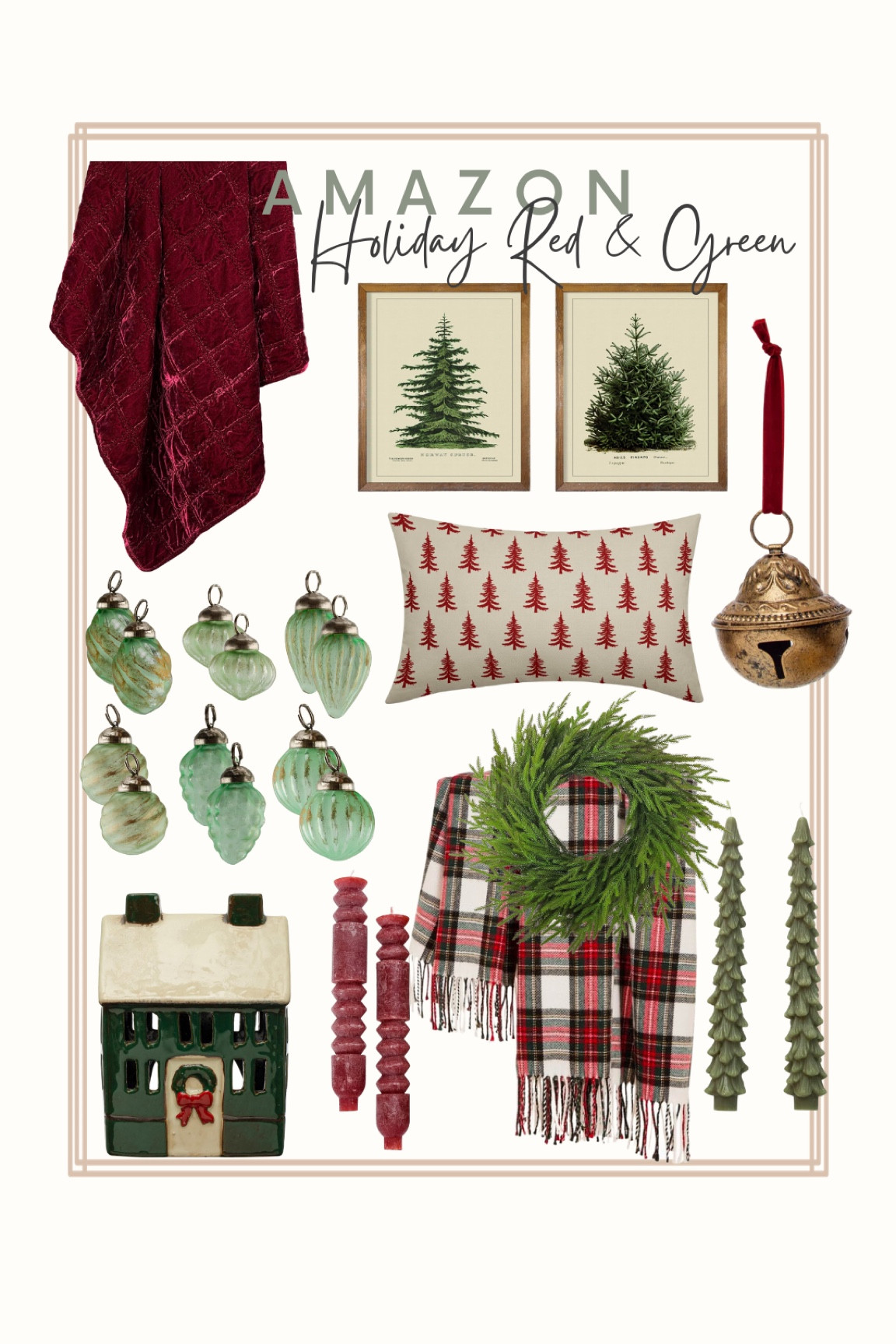 Holiday home red & green from Amazon

#LTKHoliday #LTKstyletip #LTKSeasonal
