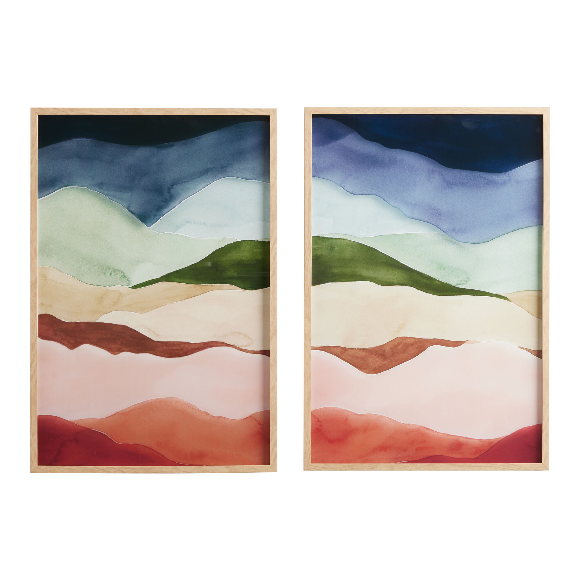 Nature's Layers Diptych Framed Glass Wall Art 2 Piece | World Market