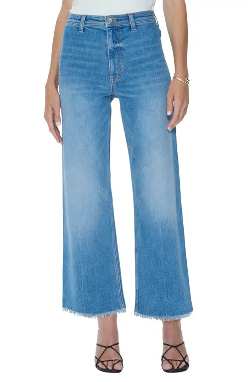 Pistola Penny Crop High Waist Wide Leg Jeans in Solina at Nordstrom, Size 24 | Nordstrom
