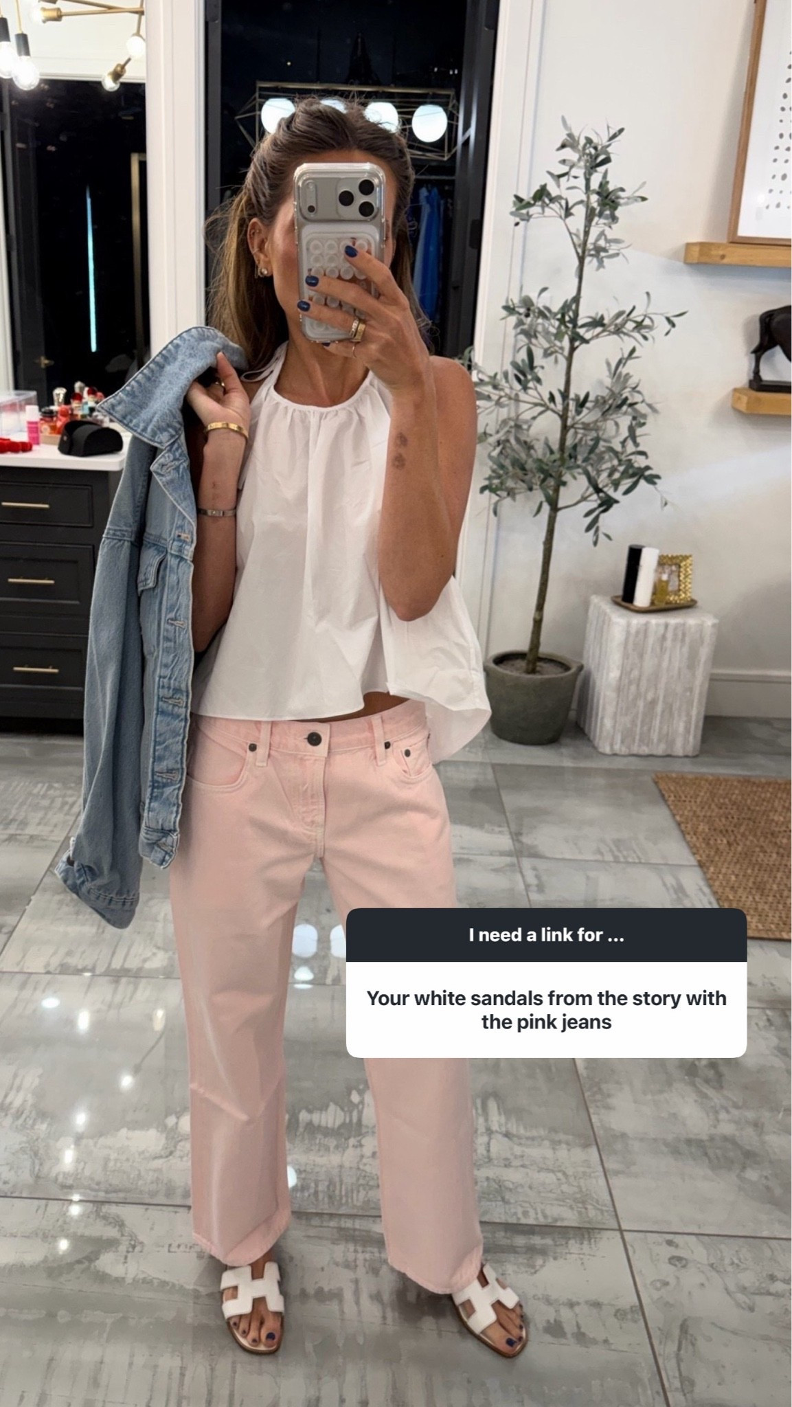 Xs in top @Revolve  size down in jeans @Shopbop  - my shoes are Hermes but I linked similar and my jacket is old so
linked similar!