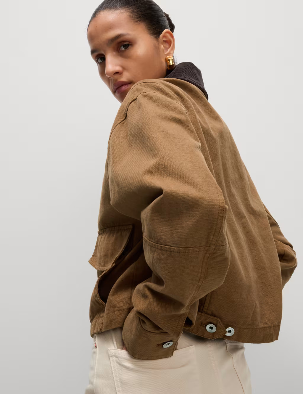 Cord Collared Relaxed Jacket | Marks & Spencer IE