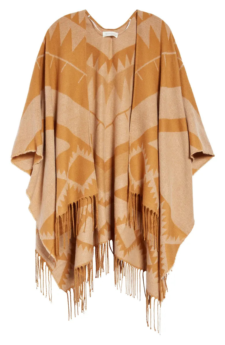Abstract Fringe Ruana | Nordstrom