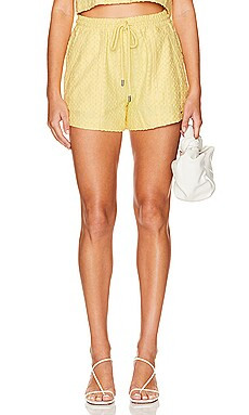 SIMKHAI Danita Drawstring Shorts in Sulfur from Revolve.com | Revolve Clothing (Global)