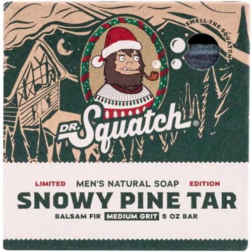 Dr. Squatch Holiday Snowy Pine Tar Bar Bar Soap | Scheels