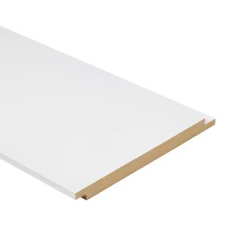 RELIABILT 7.25-in x 8-ft Painted White MDF Shiplap Wall Plank (4.83-sq ft) | Lowe's