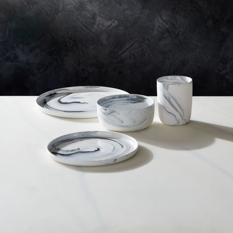 4-Piece Swirl Place Setting with Soup Bowl | CB2 | CB2