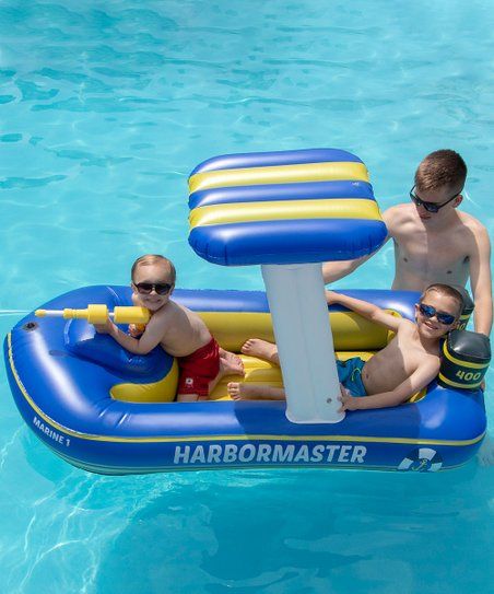 Blue & Yellow Patrol Boat Squirting Pool Float | Zulily