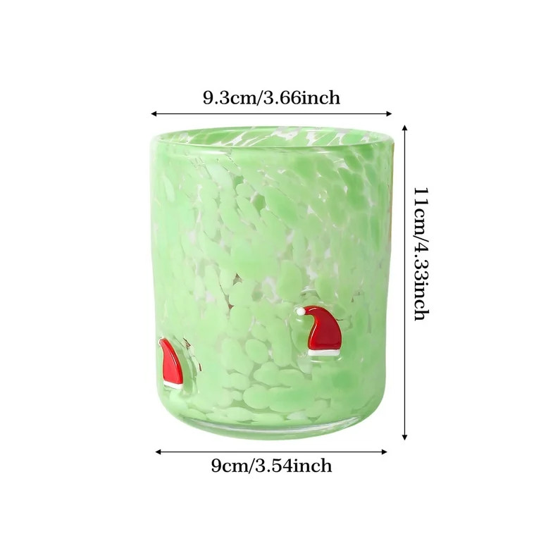 Christmas Polka Dot Glass Cups, 12oz Holiday Tumblers with Santa Snowflake Tree Patterns, for Mil... | Walmart (US)