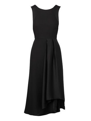 Satin-Trim Midi Dress | Banana Republic US