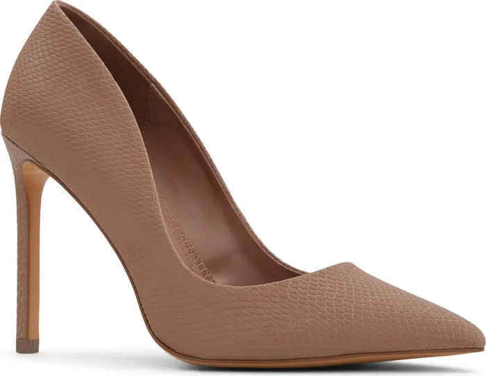 Lala Snakeskin Embossed Pointed Toe Pump (Women) | Nordstrom