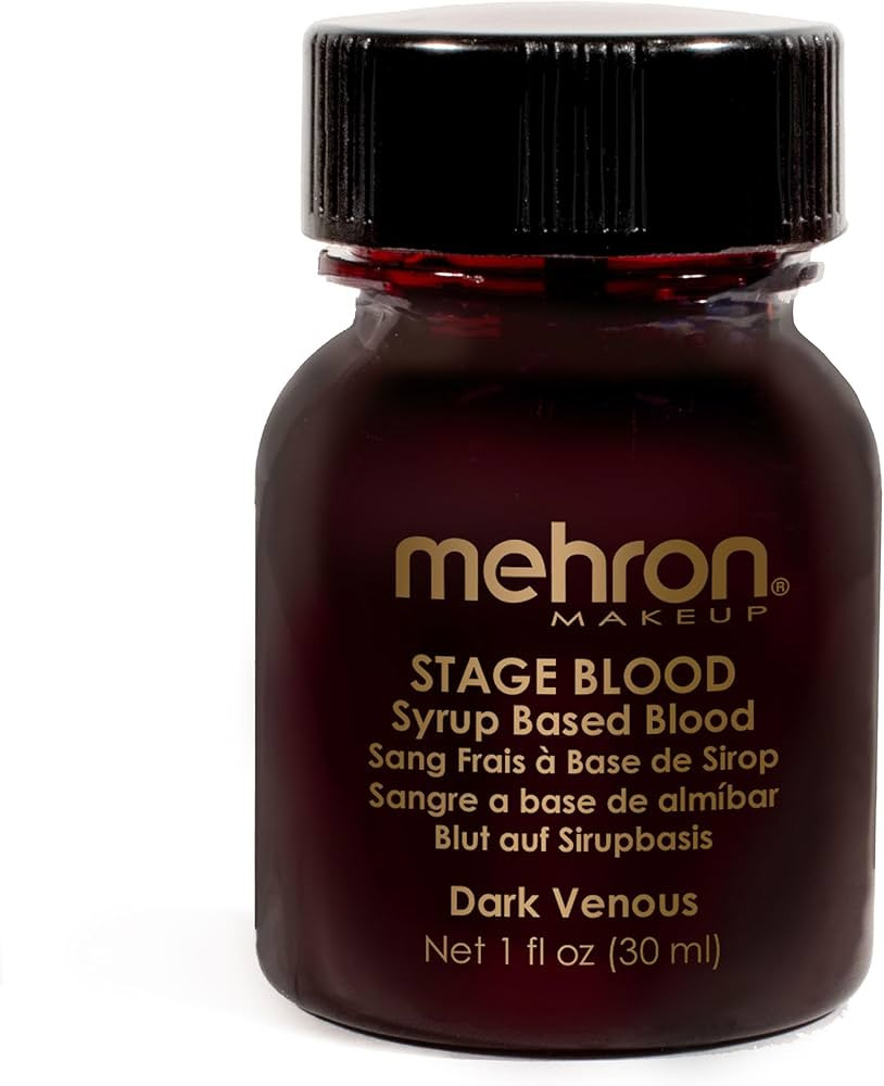 Mehron Makeup Stage Blood | Edible Fake Blood Makeup for Stage, Costume, Cosplay (1oz.) (Dark Ven... | Amazon (US)
