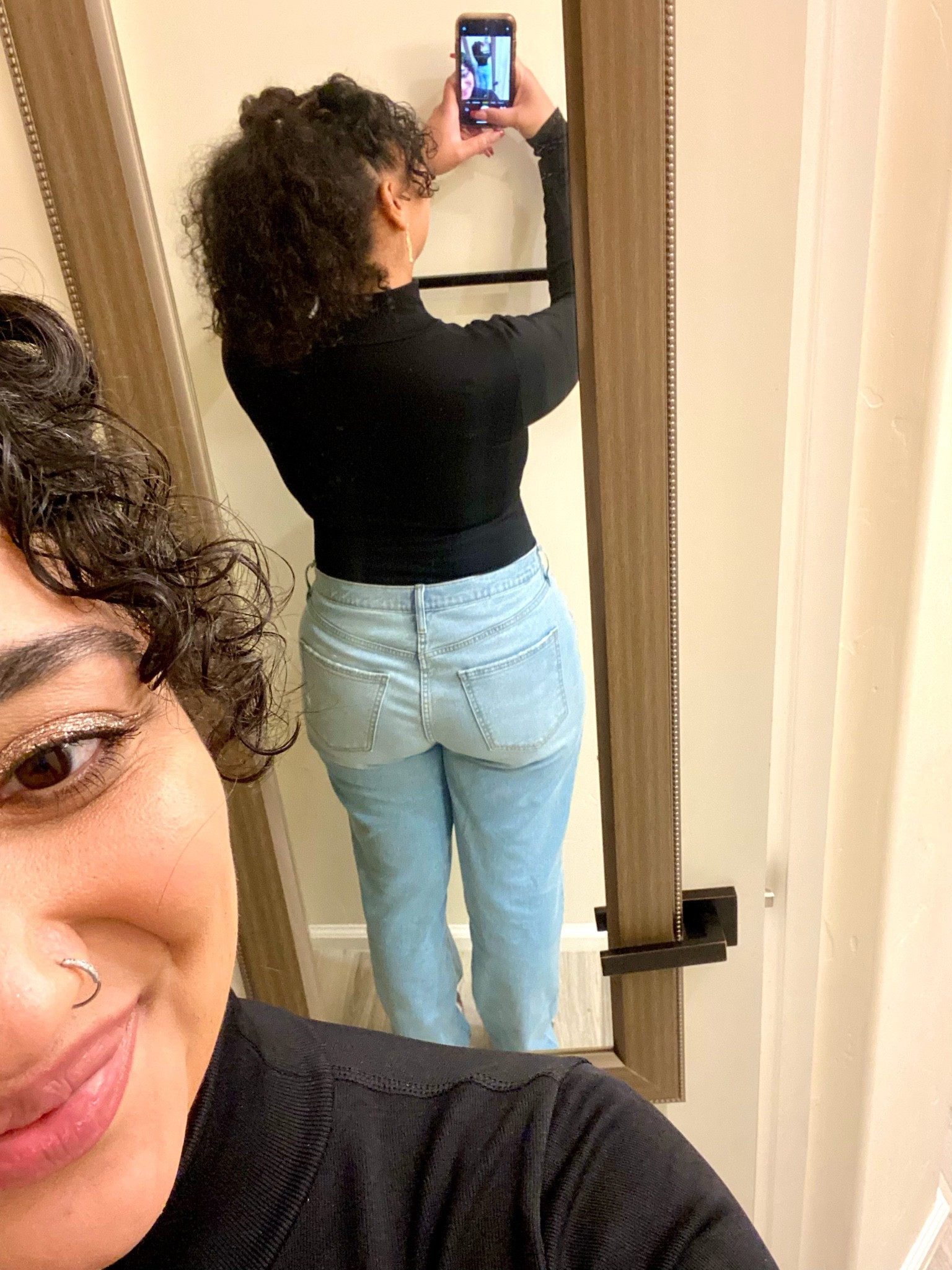 Love these jeans! Great stretch! Body suit has amazing strength too! Go TTS on both! 
Amazon. Target. Mabelline. Elf. 

#LTKstyletip #LTKbeauty #LTKmidsize