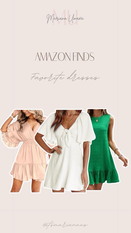 More Amazon finds! 💖 These dresses are perfect for summer and for an upcoming trip on the horizon... the green one stole my heart! 💚

#LTKU #LTKSeasonal #LTKFindsUnder50