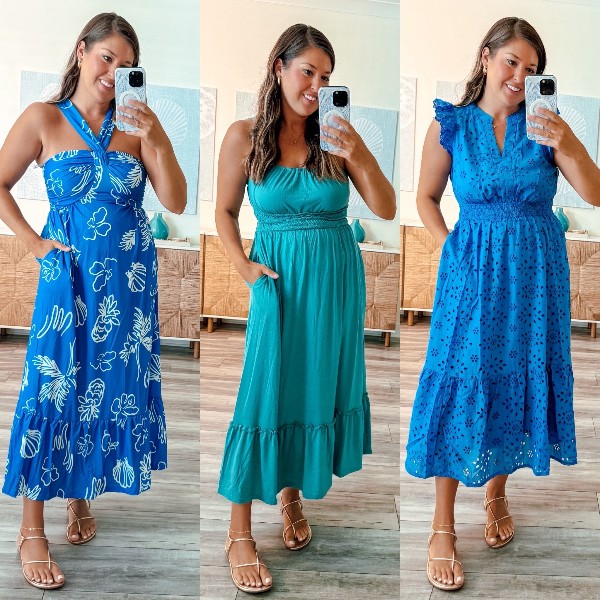 Summer dresses, vacation dresses, bump friendly 

Wearing medium