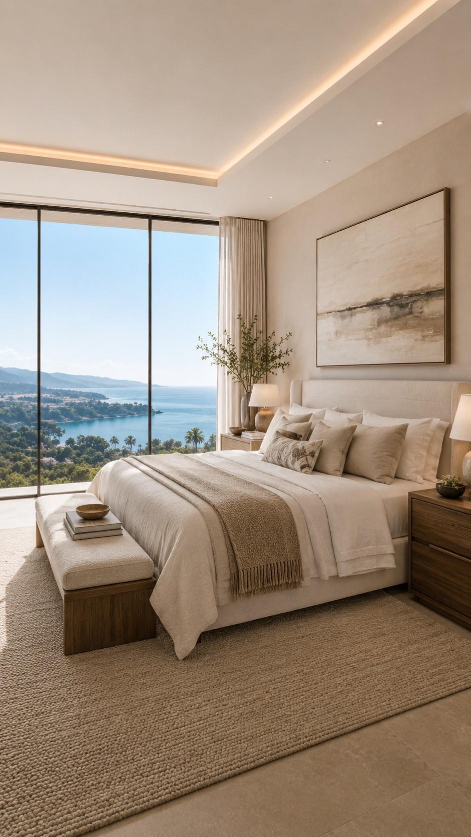 Soft neutral bedroom with warm layers, clean lines, and a serene ocean-view luxury feel.

#bedroomdesign #coastalbedroom #modernbedroom #neutralbedroom #bedroominspo #interiordesign #homedecor #coastalluxury #warmminimalism #softminimalism #modernhome #eleganthome #calmhome #oceanviewhome #interiorinspo #homeinspiration #pinteresthome #ltkhome #refinedinteriors #dreambedroom