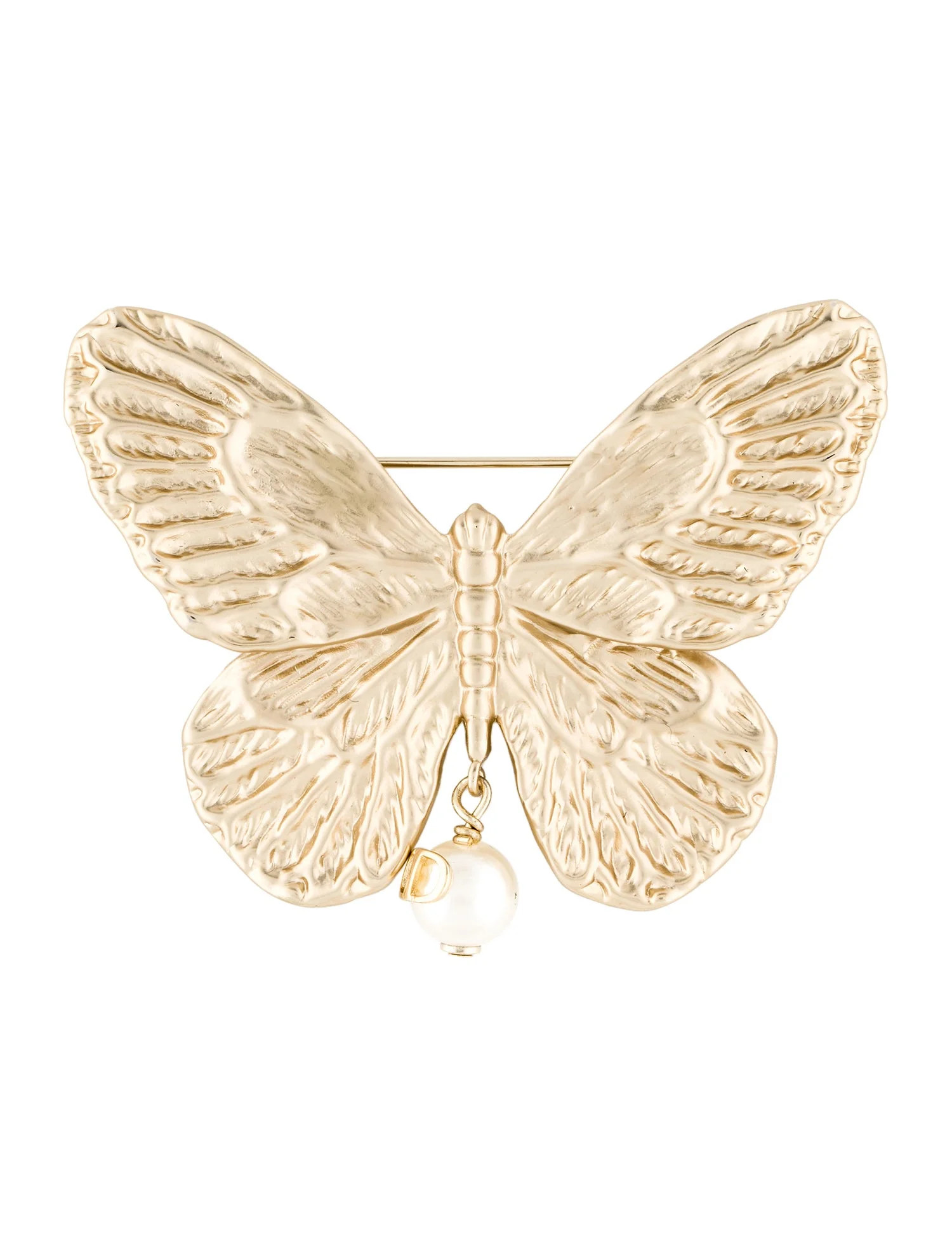 Faux Pearl Butterfly Brooch | The RealReal