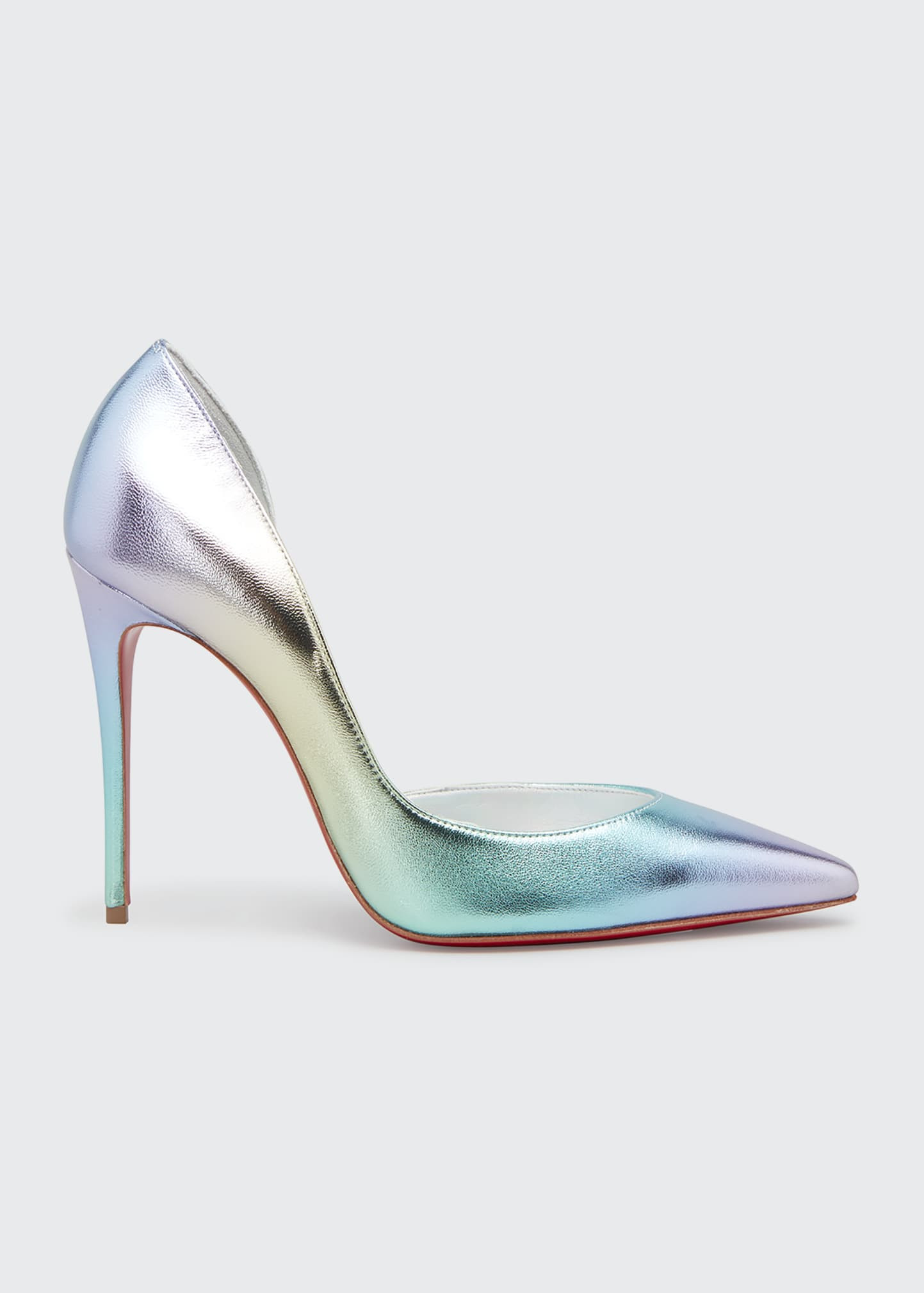Iriza Iridescent Half-d'Orsay Red Sole Pumps | Bergdorf Goodman