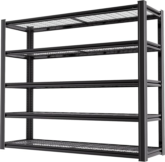62" W x 24" D x 72" H Garage Shelving Heavy Duty Metal Shelving 3500LBS Storage Shelves Adjustabl... | Amazon (US)