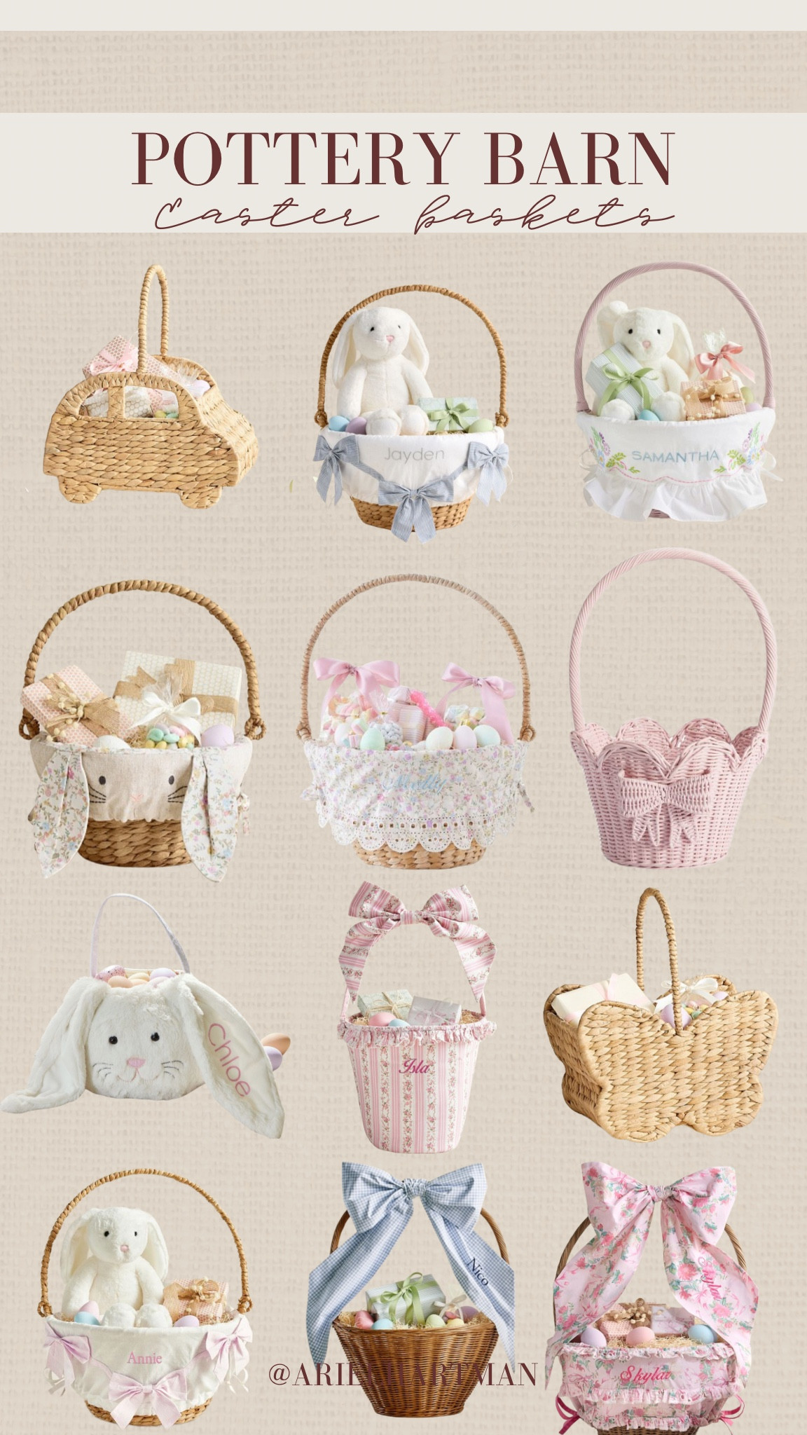 Custom Easter baskets// Easter baskets for kids// bow Easter basket 

#LTKSeasonal #LTKFindsUnder100 #LTKFamily