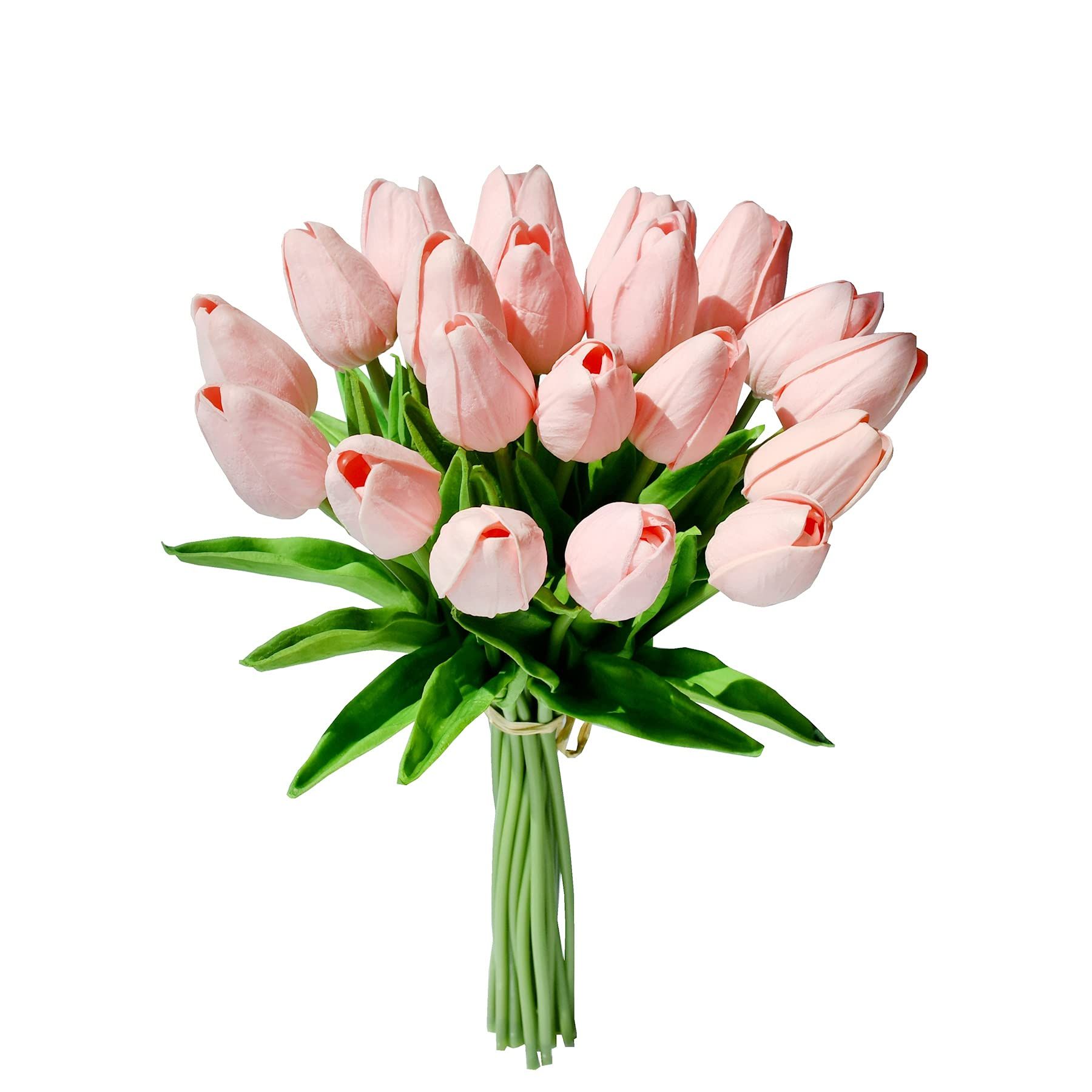 Mandy's 20pcs Pink Flowers Artificial Tulip Silk Flowers 13.5" for Home Decorations Centerpieces Arr | Amazon (US)