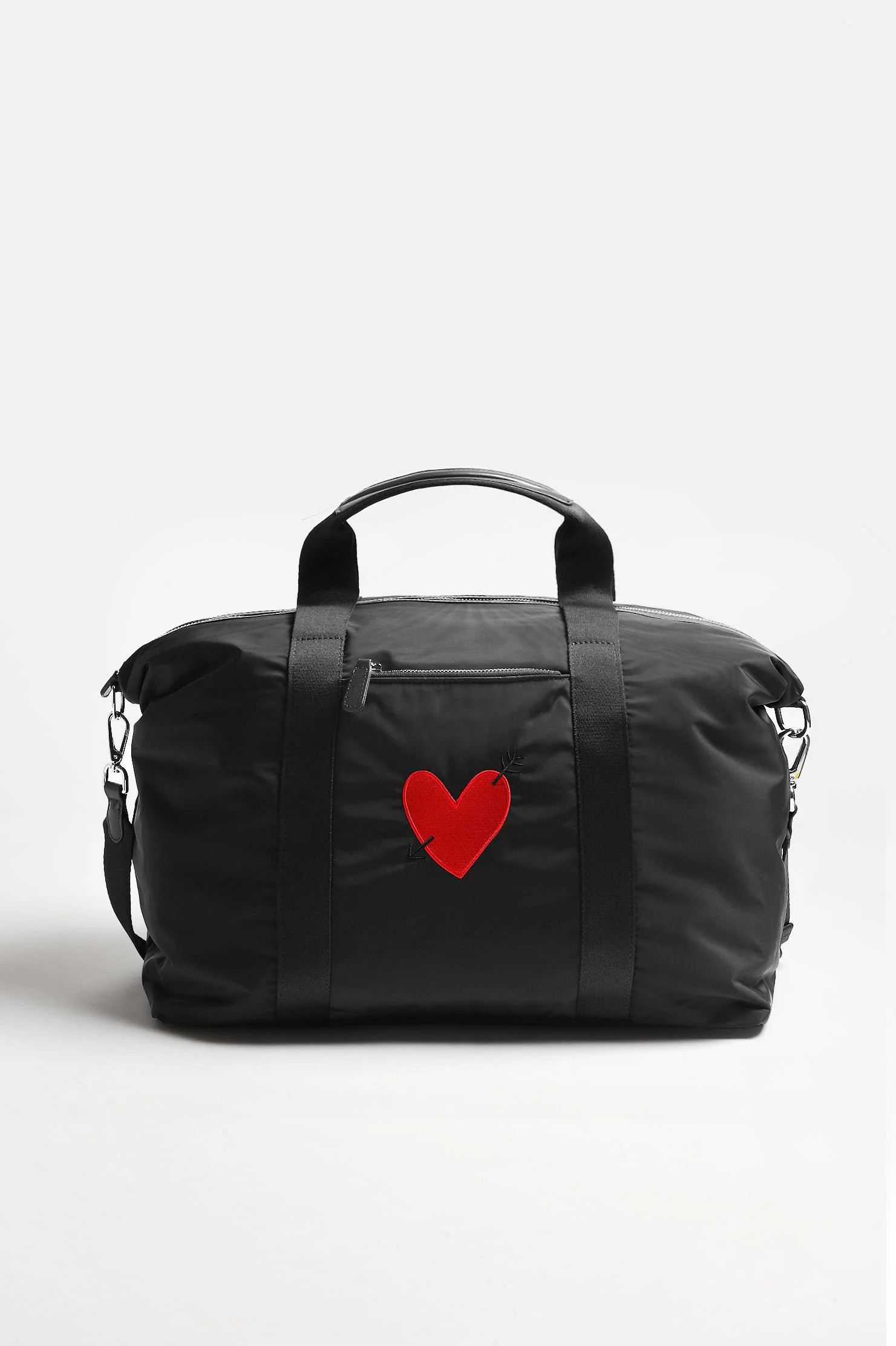 Tasche 'Heart' in Black Nylon | ANITA HASS