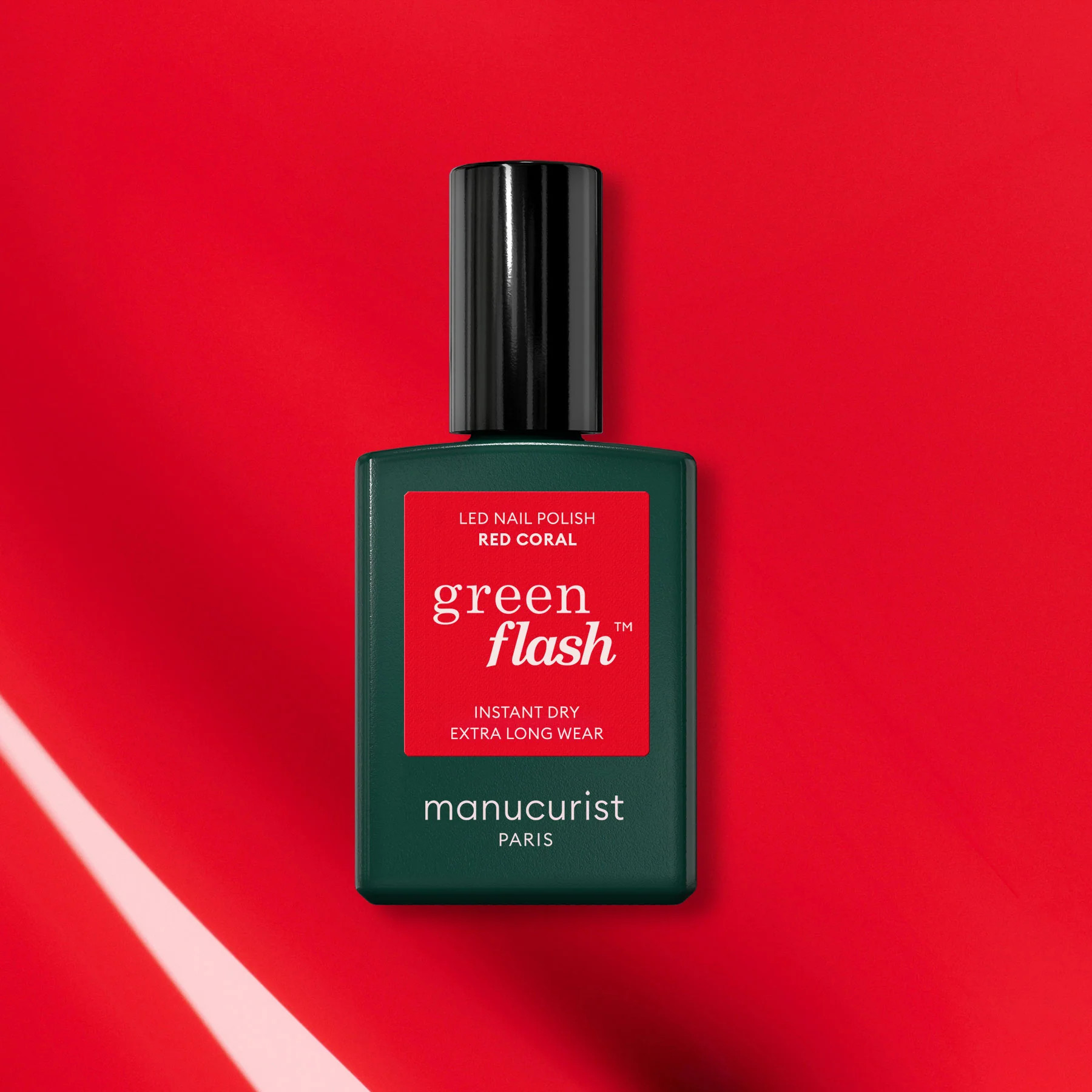 Orange red nail polish Red Coral - Green Flash | Manucurist | Manucurist Global