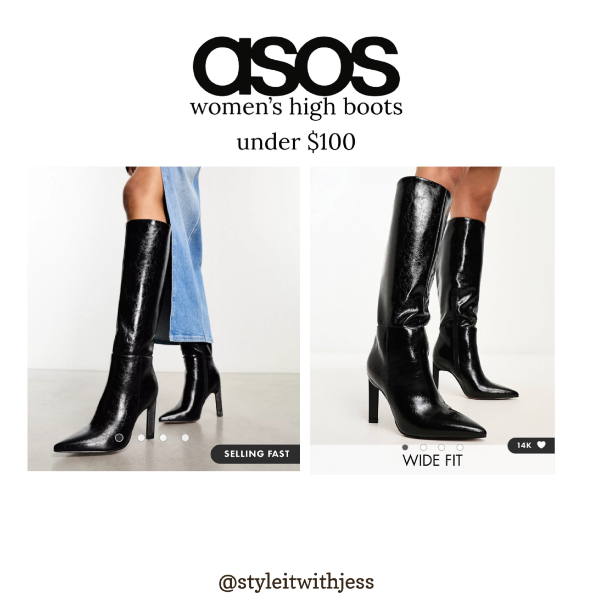 ASOS knee high boots in black under $100 🖤

#LTKover40 #LTKstyletip #LTKfindsunder100