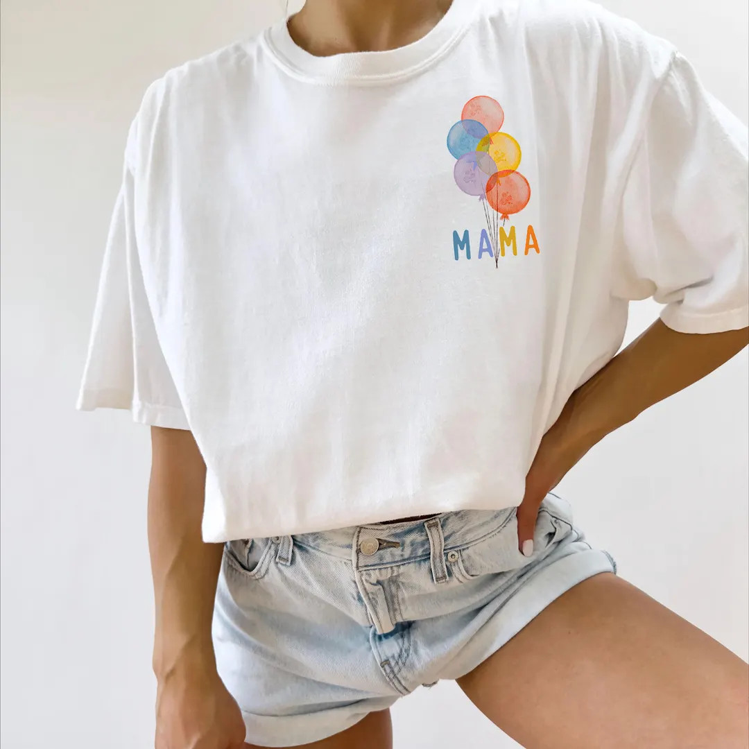 Matching Family Birthday Shirts, Rainbow Balloon Birthday Outfit, Mom Dad Kids Birthday Tops, Col... | Etsy (US)