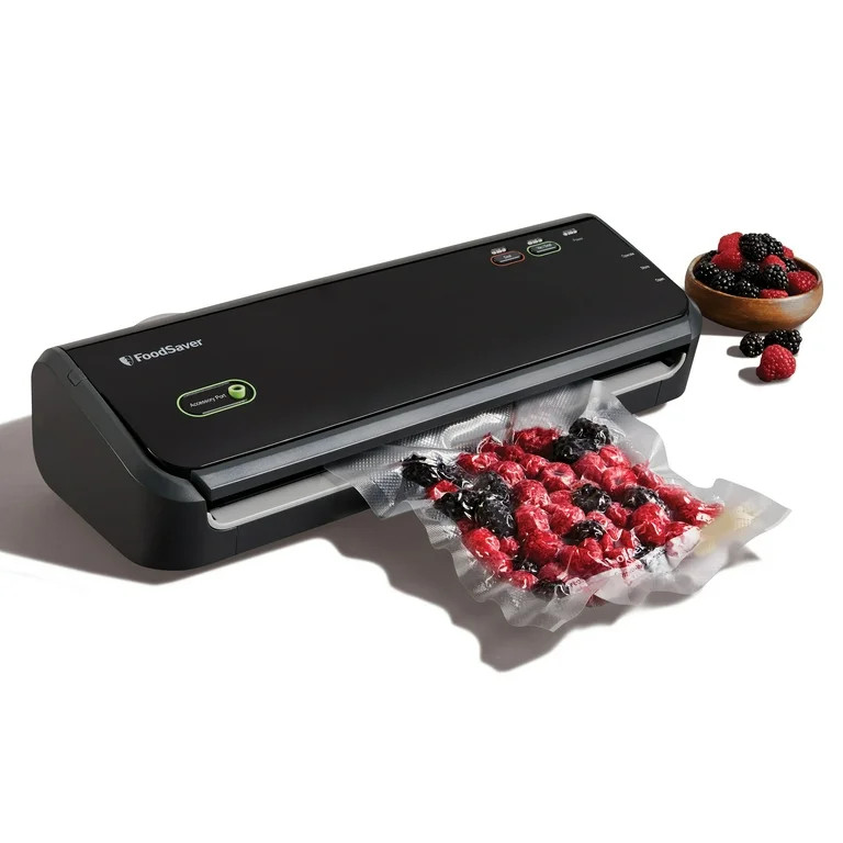 FoodSaver Vacuum Sealer Starter System, Black, Accessories and Bags Included | Walmart (US)