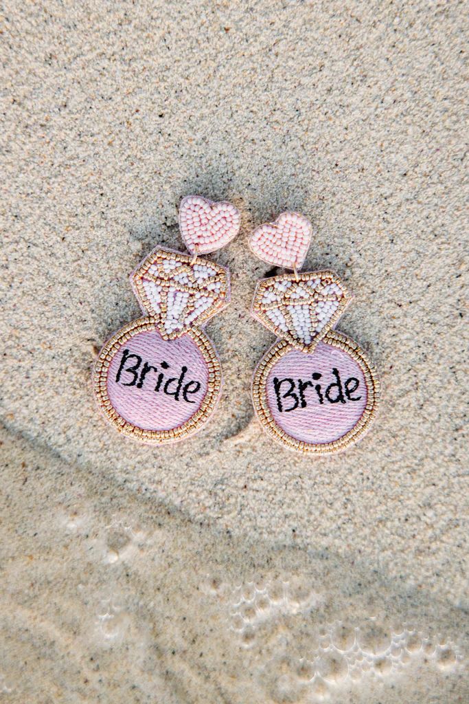 Bride and Bling Pink Earrings | The Mint Julep Boutique