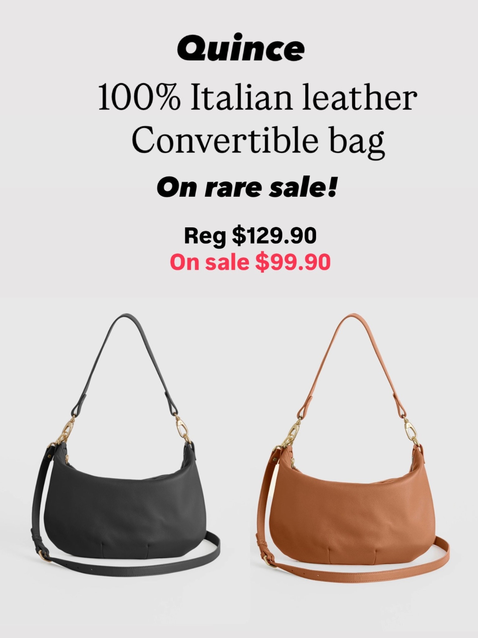 Quince 100% leather convertible bag 

#LTKSaleAlert #LTKFindsUnder100
