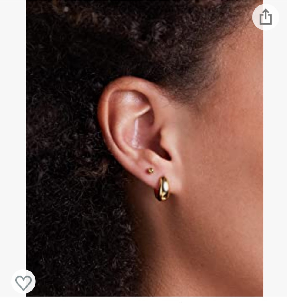 Gold chunky hoops 

#LTKunder100 #LTKstyletip #LTKunder50