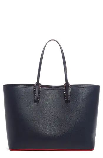 Christian Louboutin Cabata Calfskin Leather Tote - Blue | Nordstrom