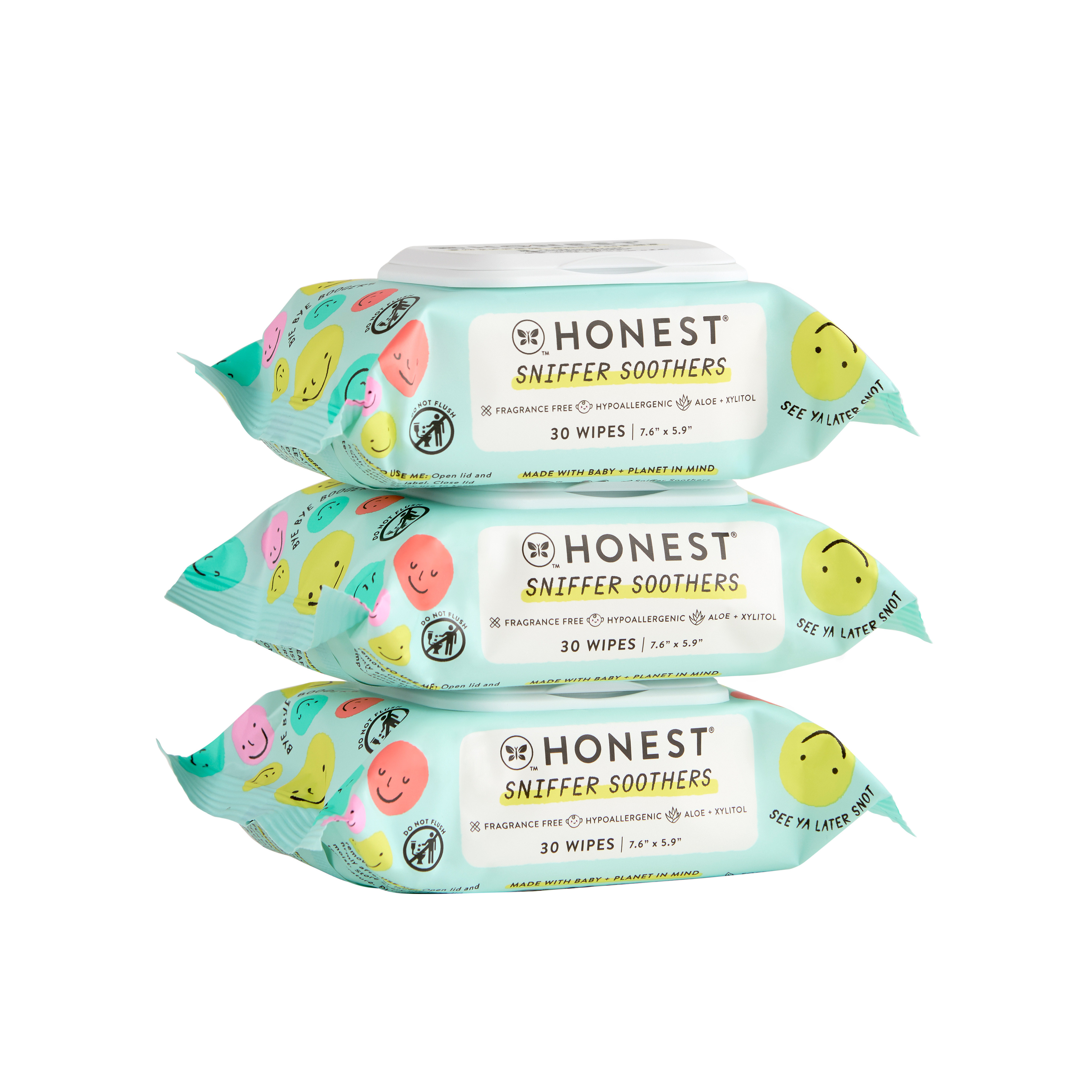 Honest Sniffer Soothers Nose & Face Baby Wipes, 90 Count, Plant-Based | The Honest Company