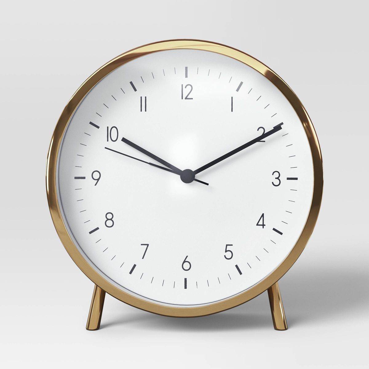 6" Mantle Clock with Alarm Brass - Threshold™ | Target