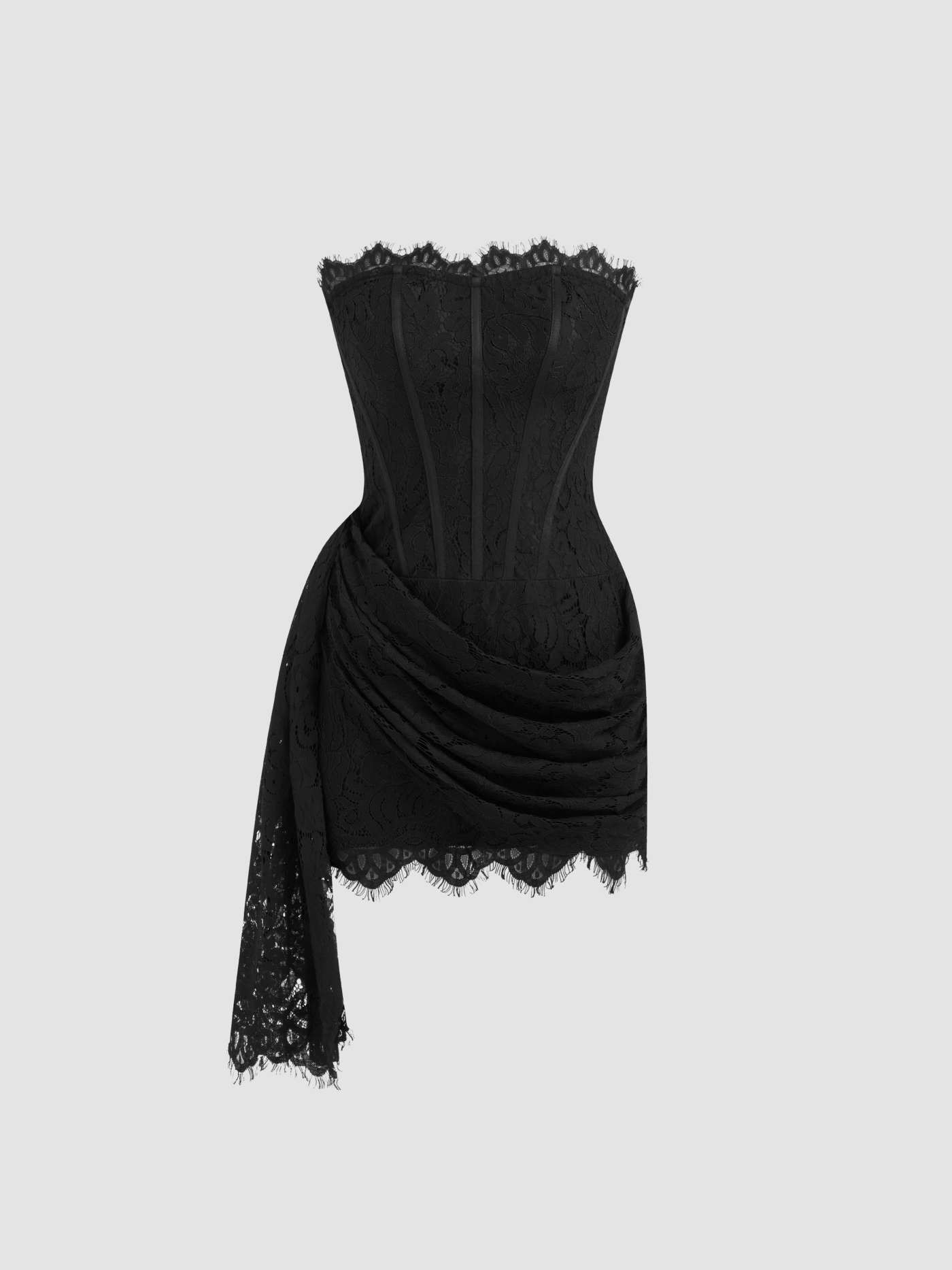 Lace Tube Tie Back Mini Dress | Cider