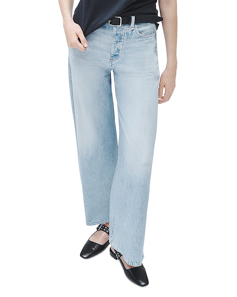 rag & bone Miramar Sofie Cropped Cotton Terry Sweatpant Jeans in Meadowblue | Bloomingdale's (US)